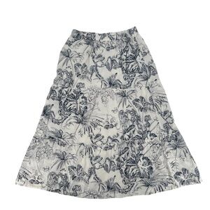NWT Sim & Sam Blue White Tropical Floral Maxi Skirt Size X-Large Women’s